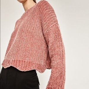 Zara Pink Chenille Sweater